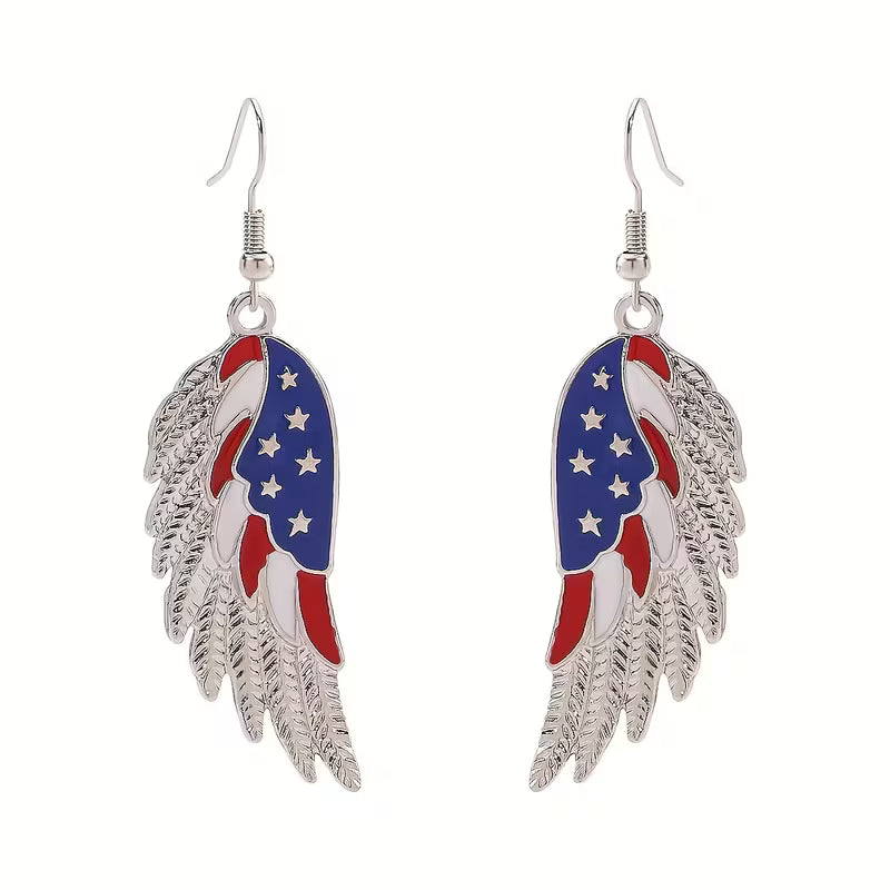 Ailes de intemporelles liberté boucles d'oreilles pendantes