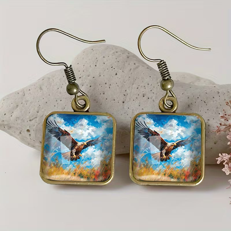 Ailes de grâce héritage boucles d'oreilles pendantes