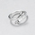 Ajustable câlin bague en argent